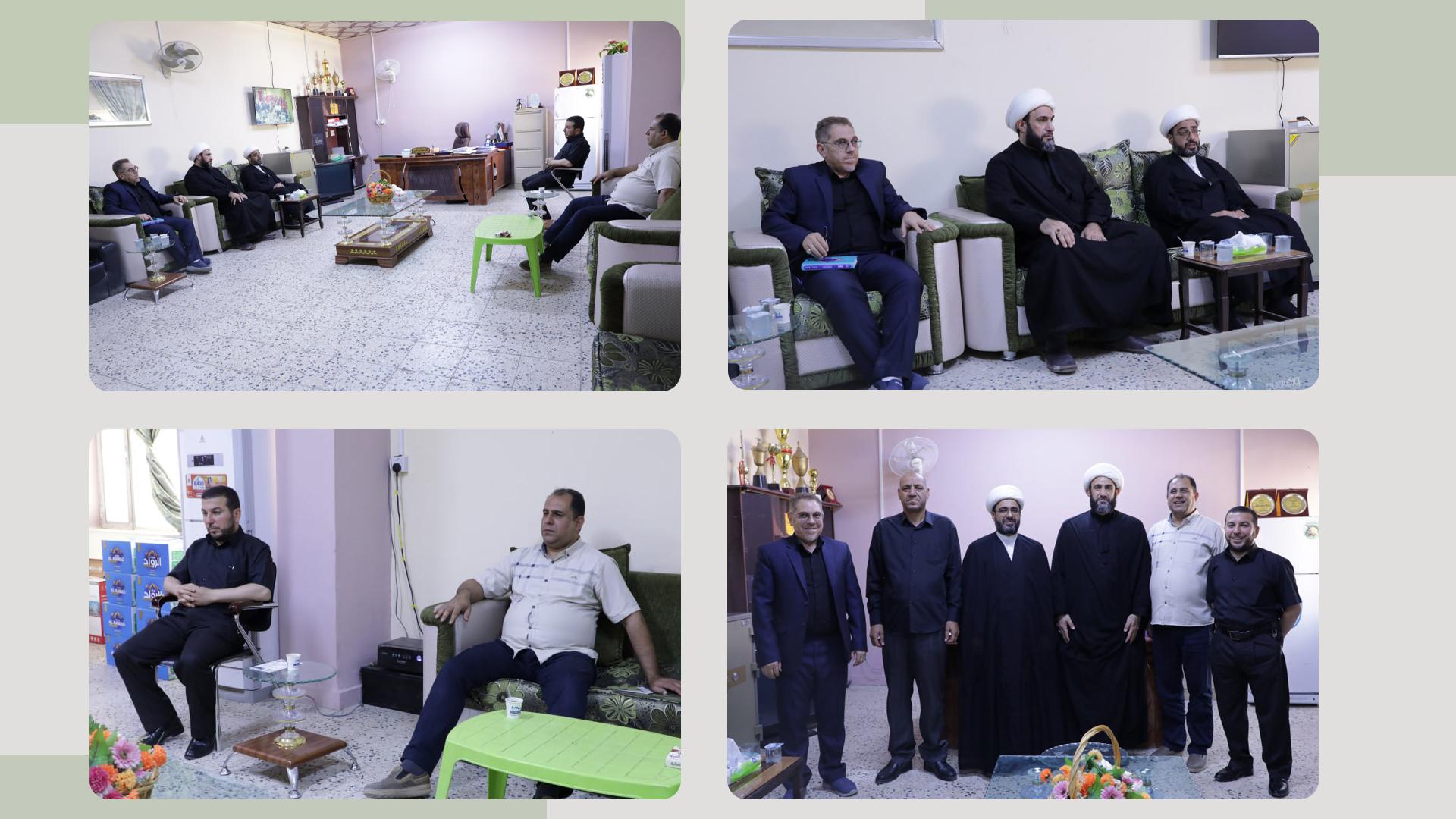 وفد اللجنة العلمية لمؤتمر (الإمام الحسين (عليه السلام) وريث الأنبياء وسليل الأوصياء) يزور قسم اللغة العربية في كلية التربية / جامعة القادسية