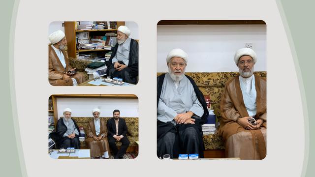 وفد مؤسسة وارث الأنبياء يزور العلامة الشيخ محمد حسن الأنصاري