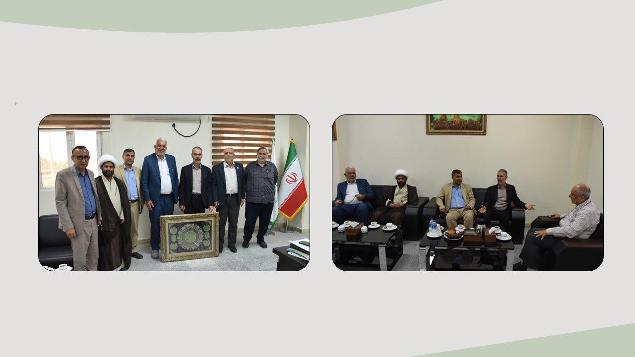 وفد مؤسسة وارث الأنبياء يزور رئاسة جامعة الشهيد چمران في الأهواز