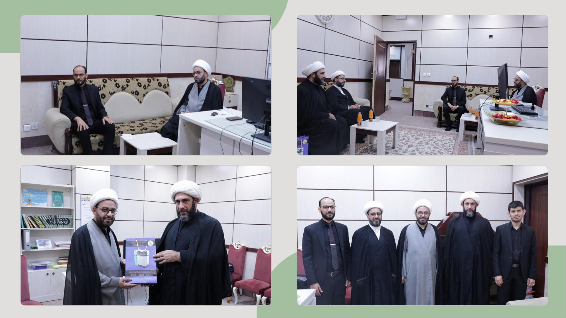 وفد اللجنة العلمية لمؤتمر (الإمام الحسين (عليه السلام) وريث الأنبياء وسليل الأوصياء) يزور قسم الشؤون الفكرية والثقافية في العتبة العلوية المقدّسة