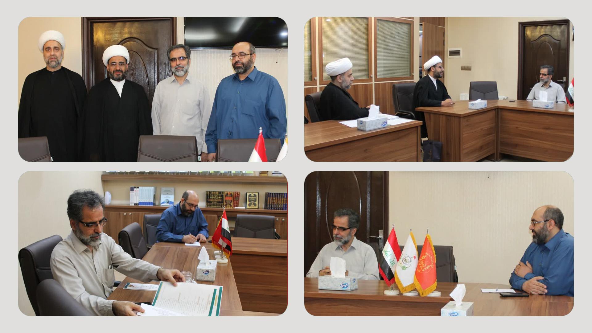 اللجنة العلمية لمؤتمر (الإمام الحسين (ع) وريث الأنبياء وسليل الأوصياء) تستقبل مدير مؤسسة بساتين للتراث الإسلامي